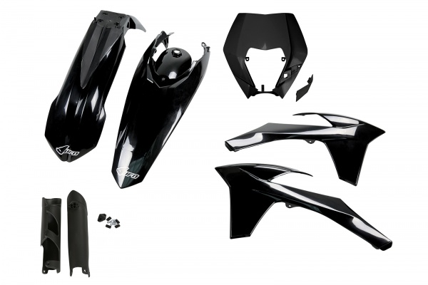 Full Kit Plastiche nero per Ktm EXC 125 - EXC 200 - EXC 250 - EXC-F 250 - EXC 300 - EXC-F 350 - EXC 380 - EXC-F 450 - EXC-F 500